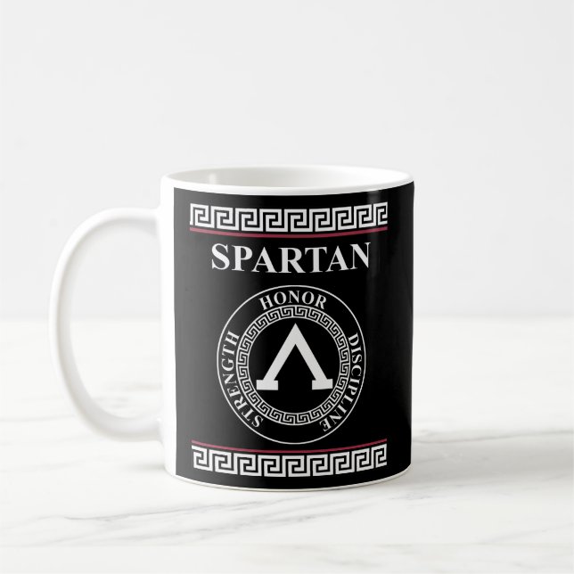 Symbol för Sparta för herrelösa Grekland Kaffemugg (Vänster)