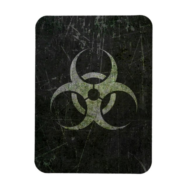Symbol för spröd och lövd biofara magnet (Vertikal)