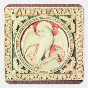 Symbol för St. John Evangelist Fyrkantigt Klistermärke