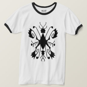 Symbol för svarta och vita linjefrafik t shirt