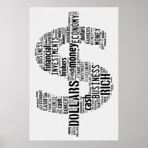 Symbol för text i pengar Affärsgåvor Poster