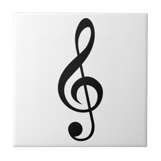 Symbol för TrebleklavG-Klav musikal Kakelplatta (Framsidan)
