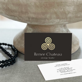 Symbol för trippel Spiral eller Celtic Triskele Visitkort