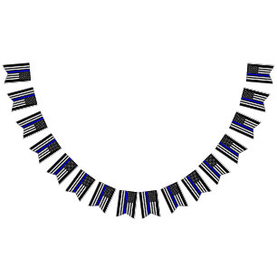 Symbol för tunn blå linje i USA flagga på