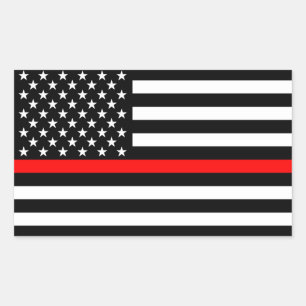 Symbol för tunt rött radminneskort i amerikanska F Rektangulärt Klistermärke
