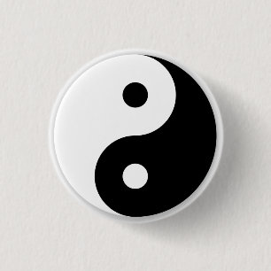 Symbol för upphöjt Yin/Yang Knapp