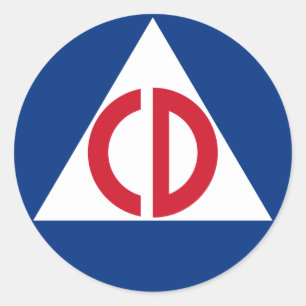 Symbol för vintage för United States borgerligt Runt Klistermärke