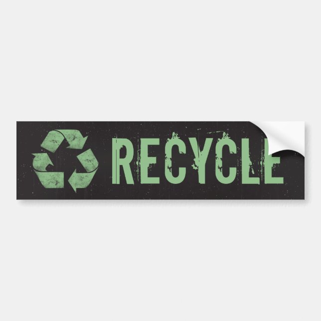 Symbol för vintageGrungeåtervinna Bildekal (Framsidan)