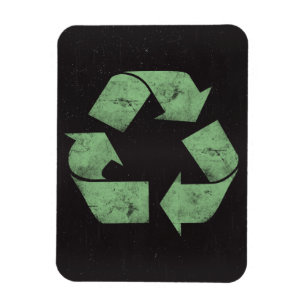 Symbol för vintageGrungeåtervinna Magnet