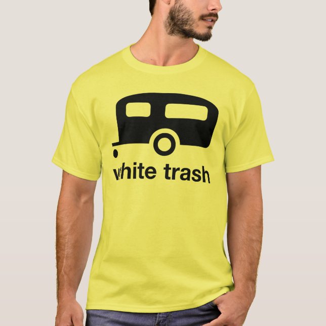 Symbol för vitsoporsläp - släpet parkerar t shirt (Framsida)