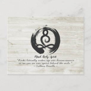 Symbol för Yoga Instructor Meditation Pose Zen-sym Vykort
