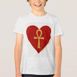 Symbol för yttre Kärlek, hjärta och ankh - design  T Shirt
