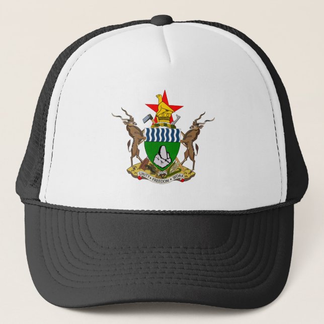 Symbol för Zimbabwe officiellt vapensköldheraldik Keps (Framsida)