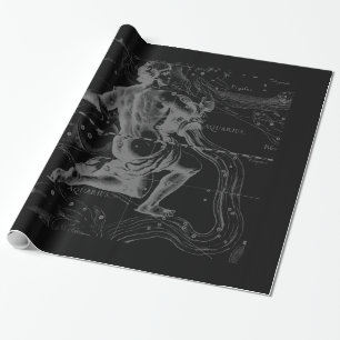 Symbol för Zodiac för kromstilAquarius på Hevel Presentpapper