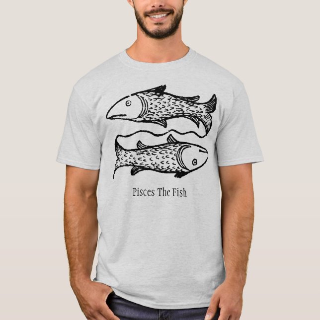 Symbol för zodiak Pisces Renaissance T Shirt (Framsida)