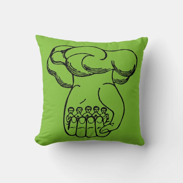 Symbol: Gudomlig hand Kudde (Framsida)