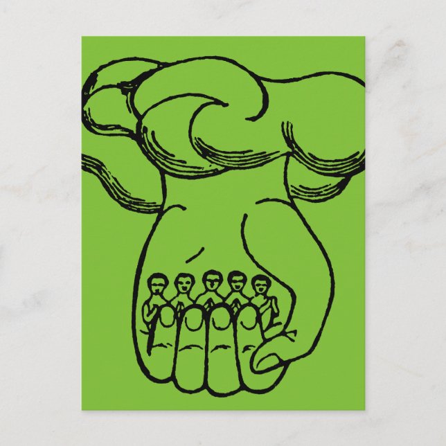 Symbol: Gudomlig Hand Vykort (Framsida)
