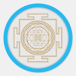 Symbol Helig i Sri Yantra Runt Klistermärke