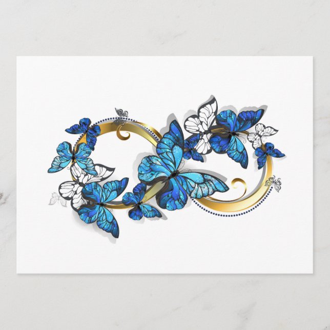 Symbol Infinity of Blue Morpho Butterflies Meny (Framsida)
