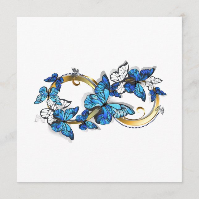 Symbol Infinity of Blue Morpho Butterflies Meny (Framsida)