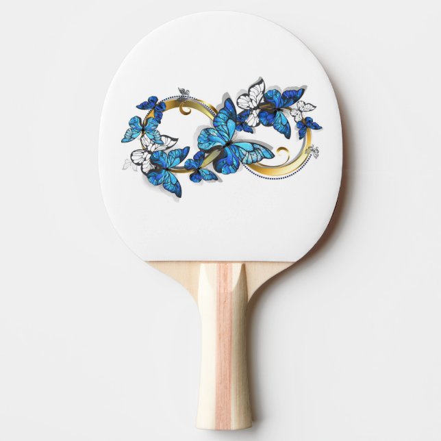Symbol Infinity of Blue Morpho Butterflies Pingisracket (Framsidan)