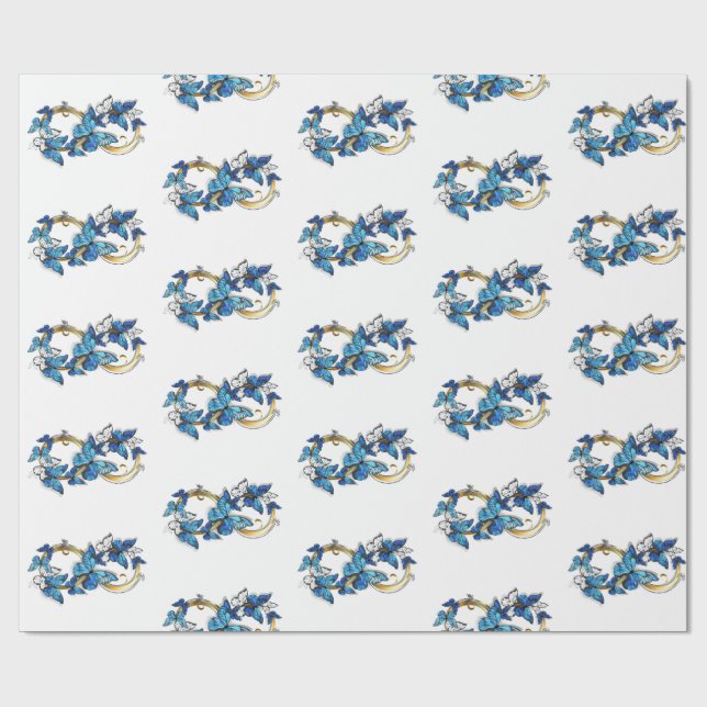 Symbol Infinity of Blue Morpho Butterflies Presentpapper (Platt)