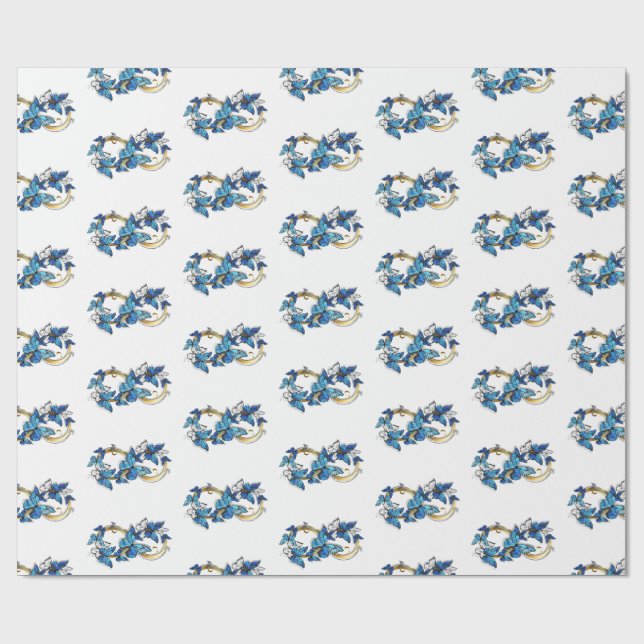 Symbol Infinity of Blue Morpho Butterflies Presentpapper (Platt)