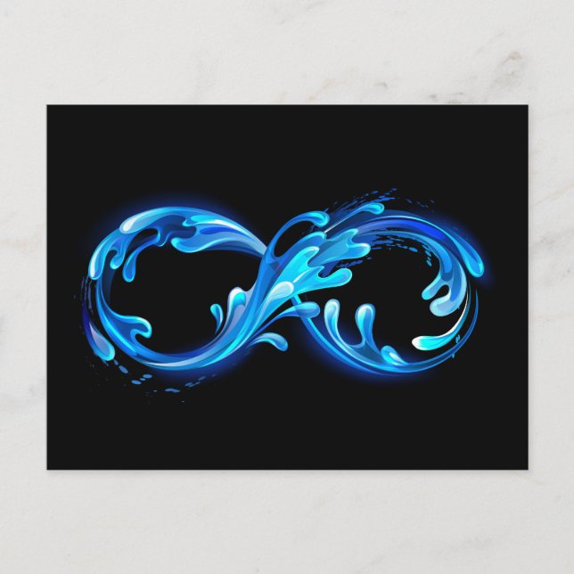 Symbol Infinity of Cold Clear Water Vykort (Framsida)