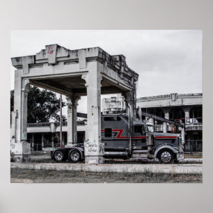 Symbol Kenworth W900L Fleenor Bros. Poster