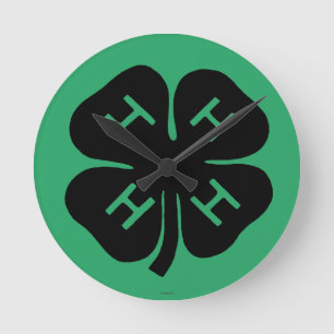 Symbol: klubb 4-H Rund Klocka