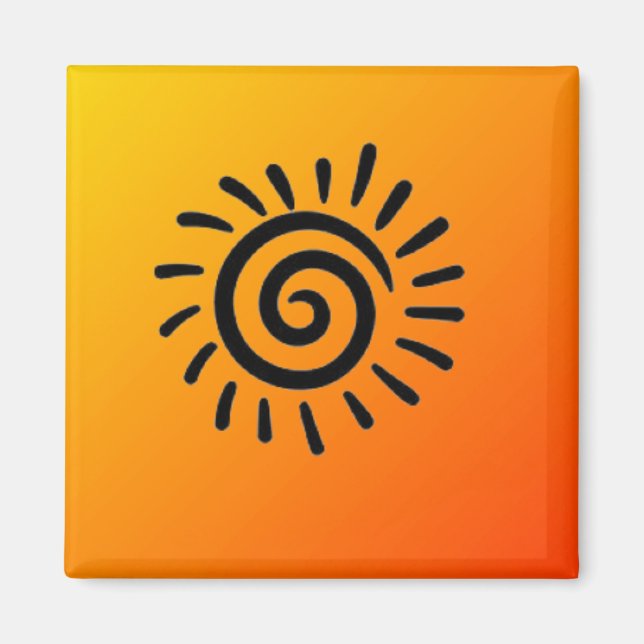 Symbol Magnet för sydöstra Native American Sol (Framsidan)
