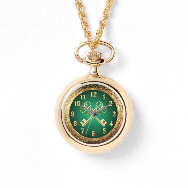 Symbol ~ Många betydelser ~ Korsat Nycklar Armbandsur (Framsida)