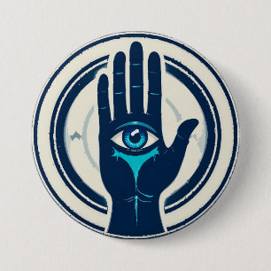 Symbol med hand med centralt öga knapp