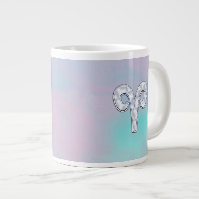 Symbol mor i Pearl Stil Aries Jumbo Mugg (Framsida höger)