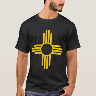 Symbol new mexico Flagga Gult Zia Sol T Shirt