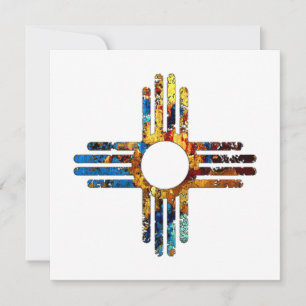 Symbol new mexico Zia Sol Julkort