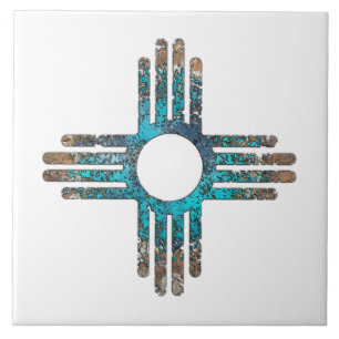 Symbol new mexico Zia Sol Kakelplatta