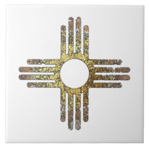Symbol new mexico Zia Sol Kakelplatta