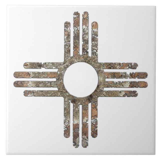 Symbol new mexico Zia Sol Kakelplatta (Framsidan)