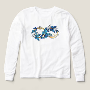 Symbol oändlighet av blå fjärilar Morpho T Shirt