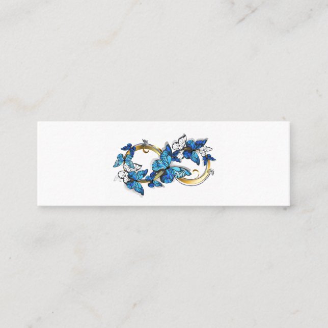 Symbol oändlighet av blå Morpho fjärilar (Framsida)