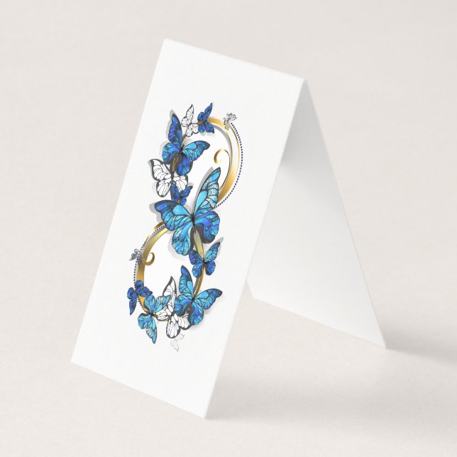 Symbol oändlighet av blå Morpho fjärilar Kort (Framsida)