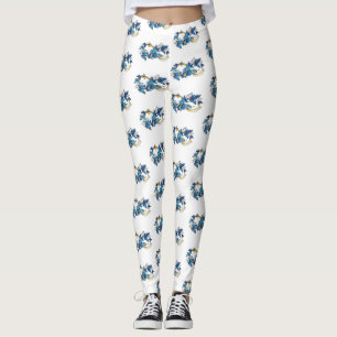 Symbol oändlighet av blå Morpho fjärilar Leggings