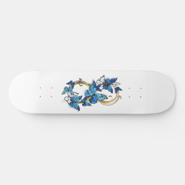 Symbol oändlighet av blå Morpho fjärilar Mini Skateboard Bräda 18,5 Cm (Horz)