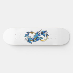 Symbol oändlighet av blå Morpho fjärilar Mini Skateboard Bräda 18,5 Cm