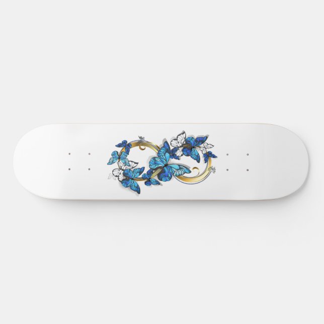 Symbol oändlighet av blå Morpho fjärilar Mini Skateboard Bräda 18,5 Cm (Horz)