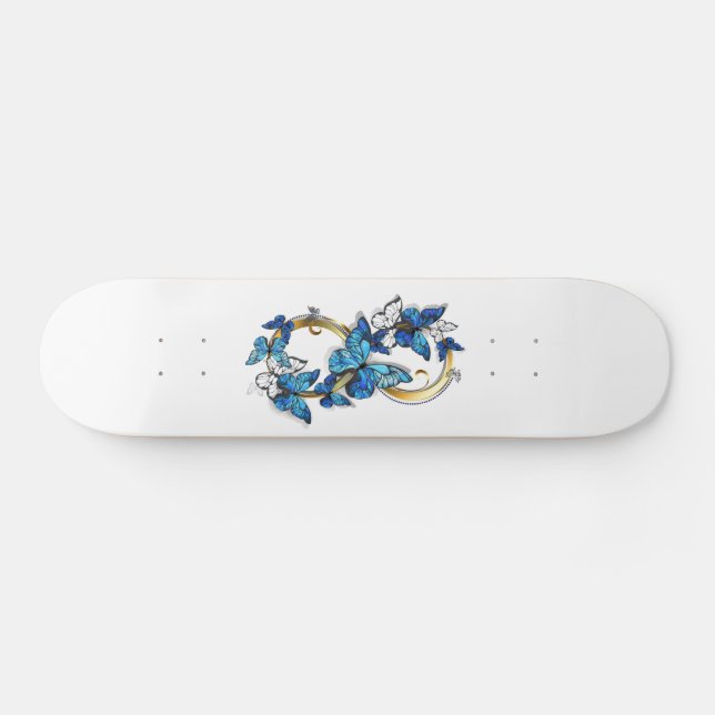 Symbol oändlighet av blå Morpho fjärilar Mini Skateboard Bräda 18,5 Cm (Horz)