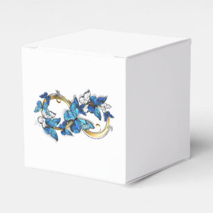 Symbol oändlighet av blå Morpho fjärilar Presentaskar