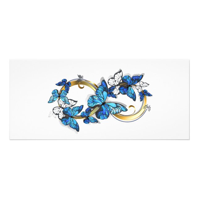 Symbol oändlighet av blå Morpho fjärilar Reklamkort (Framsidan)