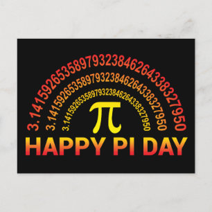 Symbol och siffror för lycklig Pi Day Vykort